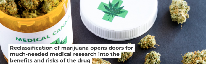 The new federal classification of marijuana regulates only medical use; recreational use is still determined by state laws. tvirbickis/iStock via Getty Images Plus